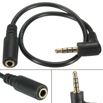 3.5mm Audio Extension Cable 4 Pole 3.5mm 90 Degree Right Angled Male to Female Stereo Audio Extension Cables Adapter
3.5mm Audio Extension Cable 4 Pole 3.5mm 90 Degree Right Angled Male to Female Stereo Audio Extension Cables Adapter