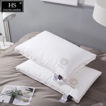 White Pillow 2Pieces Nordic Style Goose Down 600 Fill Power Bedding 3D Neck Protection Pure Cotton Fabric Delicate Embroidery
White Pillow 2Pieces Nordic Style Goose Down 600 Fill Power Bedding 3D Neck Protection Pure Cotton Fabric Delicate Embroidery