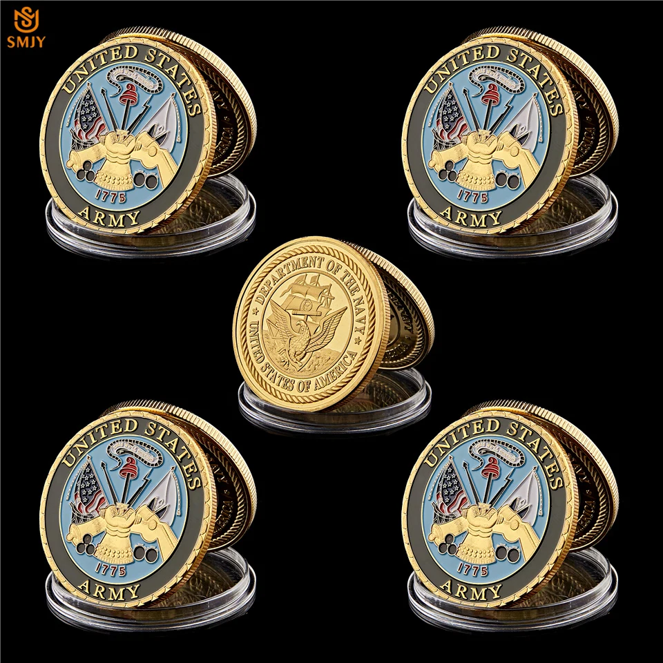 5Pcs 1775 USA Department Of The Navy Marine Corps Army Gold Military Medal Token Challenge Coin Collection
5Pcs 1775 USA Department Of The Navy Marine Corps Army Gold Military Medal Token Challenge Coin Collection