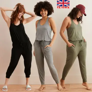 UK Women's Casual Loose Sleeveless Jumpsuit Ladies Evening Party Playsuit Romper
UK Women's Casual Loose Sleeveless Jumpsuit Ladies Evening Party Playsuit Romper