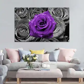 4 Sizes Purple Floral Purple Rose Painting Abstract Canvas Wall Hanging Art Picture For Living Room Print Unframed Home Decor
4 Sizes Purple Floral Purple Rose Painting Abstract Canvas Wall Hanging Art Picture For Living Room Print Unframed Home Decor