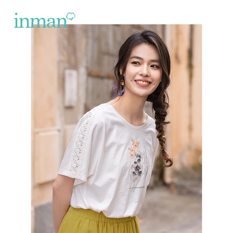 INMAN 2019 Summer New Arrival O-neck Literary Embroidery Loose Casual All Matched Slim Short Sleeves Women T-Shirt
INMAN 2019 Summer New Arrival O-neck Literary Embroidery Loose Casual All Matched Slim Short Sleeves Women T-Shirt