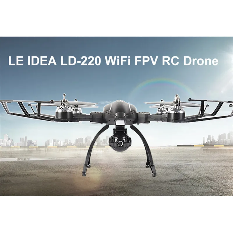 

LE IDEA LD-220 Foldable 2MP WiFi FPV RC Drone Helicopter RTF Altitude Hold Headless Stunt Quadcopter 2.4GHz Remote Control Toy
