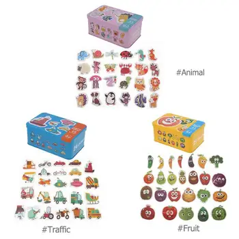 Baby Toys Wooden Cartoon Cognition Early Head Start Training Puzzles Toys Baby Iron Box Cards Matching Game Baby Gift
Baby Toys Wooden Cartoon Cognition Early Head Start Training Puzzles Toys Baby Iron Box Cards Matching Game Baby Gift