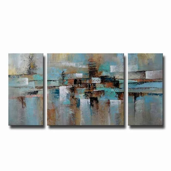 Abstract Wall Art 100% Hand-Painted Oil Painting on Canvas Gallery-Wrapped 3 Piece Living Room Bedroom Modern Teal Blue Brown
Abstract Wall Art 100% Hand-Painted Oil Painting on Canvas Gallery-Wrapped 3 Piece Living Room Bedroom Modern Teal Blue Brown