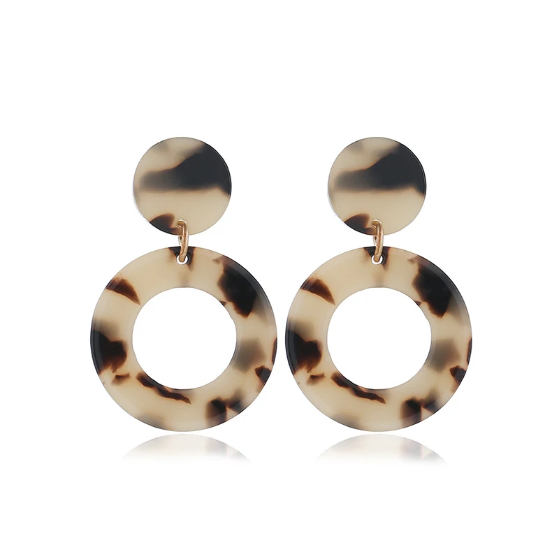 Trendy Geometric Statement Earrings Acetate Jewelry Round Bohemian Leopard Printed Acrylic Drop Earrings for Women Female Gift
Trendy Geometric Statement Earrings Acetate Jewelry Round Bohemian Leopard Printed Acrylic Drop Earrings for Women Female Gift