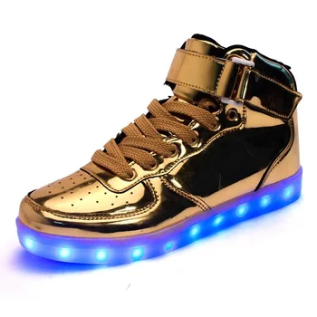 High-power LED Factory Direct LED Shoes Gold and Silver USB Charging Lamp Shoes Couple Student Board Shoes Wholesale
High-power LED Factory Direct LED Shoes Gold and Silver USB Charging Lamp Shoes Couple Student Board Shoes Wholesale