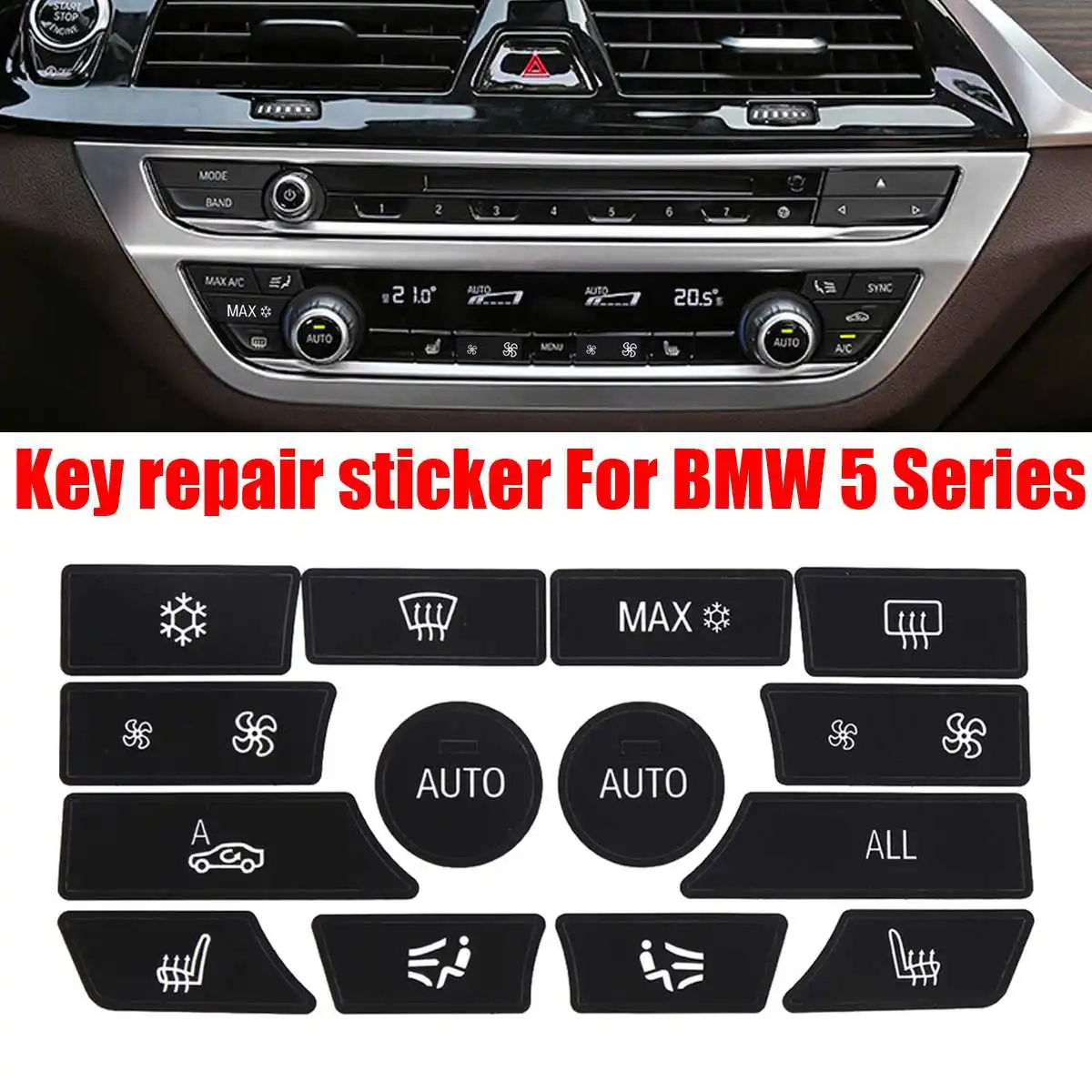 Autoleader Button Sticker For BMW Dash Climate Control Panel Button Repair Car Sticker Decal Kit For BMW 5 Series Car Sticker
Autoleader Button Sticker For BMW Dash Climate Control Panel Button Repair Car Sticker Decal Kit For BMW 5 Series Car Sticker