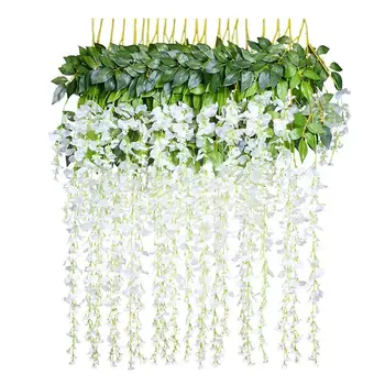 12pcs/lot artificial flowers wisteria vine silk flower for wedding decorations home garden party decor simulation flower
12pcs/lot artificial flowers wisteria vine silk flower for wedding decorations home garden party decor simulation flower