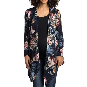 Women's Plus Size Long Sleeve Floral Print Cardigan Coat Femme Irregular Hem Coat
Women's Plus Size Long Sleeve Floral Print Cardigan Coat Femme Irregular Hem Coat