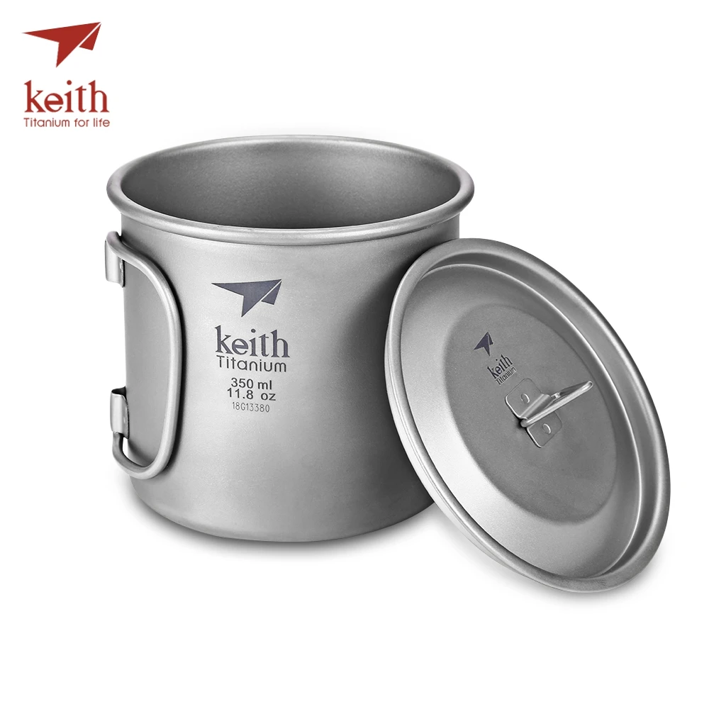Keith Ti3240 Outdoor Drinkware Foldable Handle Titanium Cup with Cover
Keith Ti3240 Outdoor Drinkware Foldable Handle Titanium Cup with Cover