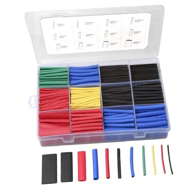 560pcs/580pcs Insulation Shrinkable Tubes Polyolefin Cable Wire Sleeve Wrap Assortment Heat Shrink Tube
560pcs/580pcs Insulation Shrinkable Tubes Polyolefin Cable Wire Sleeve Wrap Assortment Heat Shrink Tube