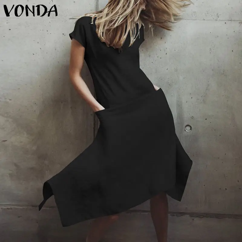 VONDA Women Vintage Cotton Dress 2019 Summer Sexy V Neck Short Sleeve Pockets Irregular Hem Dresses Casual Vestido Plus Size 5XL
VONDA Women Vintage Cotton Dress 2019 Summer Sexy V Neck Short Sleeve Pockets Irregular Hem Dresses Casual Vestido Plus Size 5XL