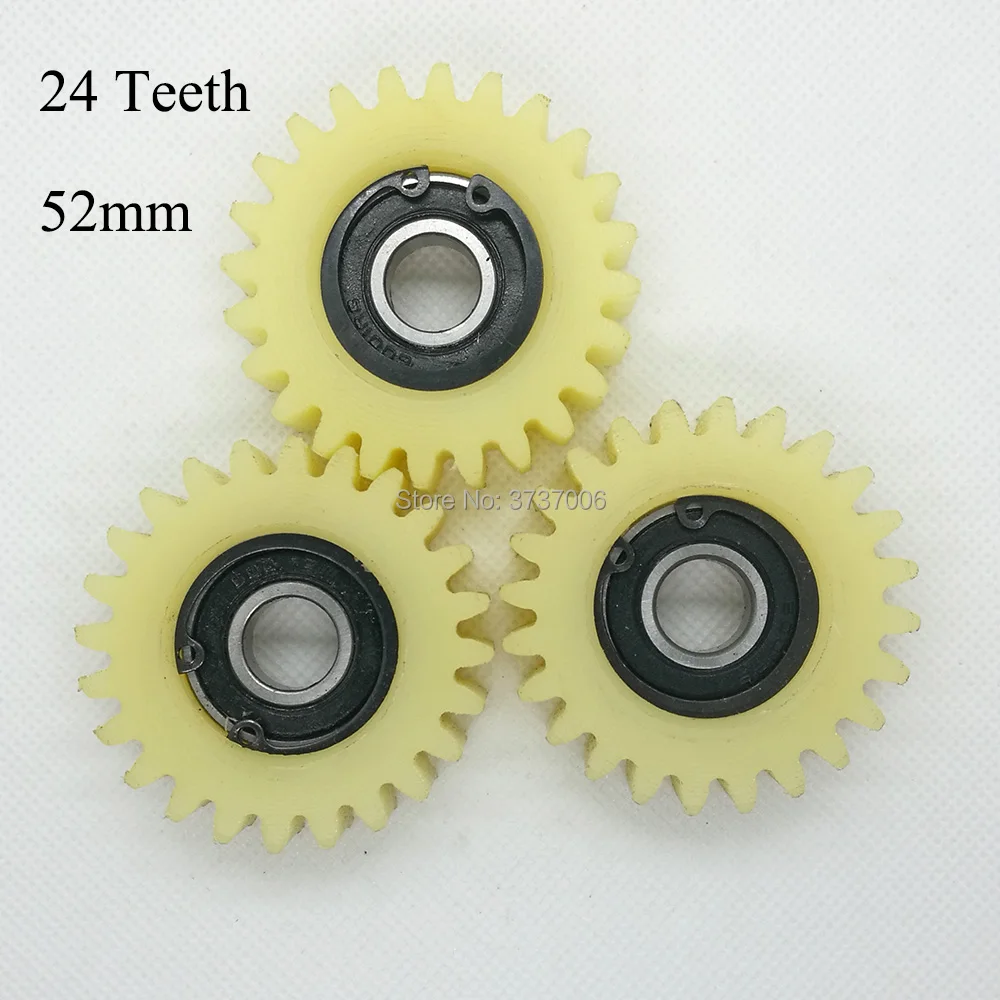 3pcs 24 teeth 52mm PA66 nylon plastic gears 12mm bore hole 21mm thickness for electrical bike motor bicycle clutch gears box
3pcs 24 teeth 52mm PA66 nylon plastic gears 12mm bore hole 21mm thickness for electrical bike motor bicycle clutch gears box