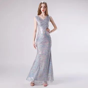 Vivian's Bridal High-end Candy Color Sequin Prom Dress 2019 Sexy Double V-neck Shiny Maxi Sequin Dress Draped Mermaid Dress
Vivian's Bridal High-end Candy Color Sequin Prom Dress 2019 Sexy Double V-neck Shiny Maxi Sequin Dress Draped Mermaid Dress