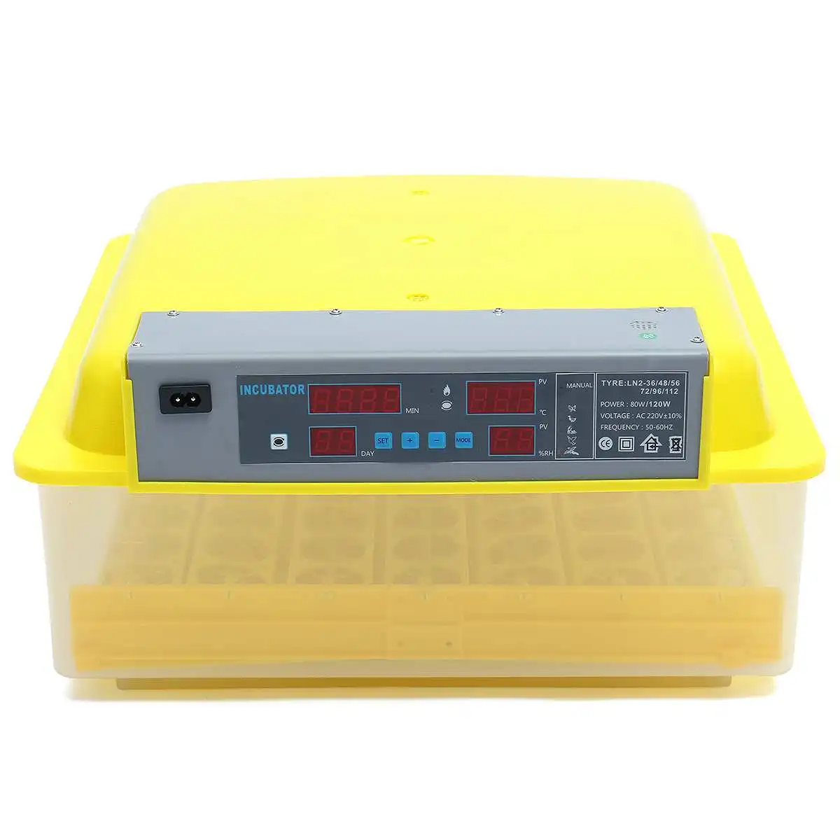 56 Egg Brooder Digital Fully Automatic Incubator Hatcher Turning Chicken Duck Humidity Temperature Control New Hatching machine
56 Egg Brooder Digital Fully Automatic Incubator Hatcher Turning Chicken Duck Humidity Temperature Control New Hatching machine