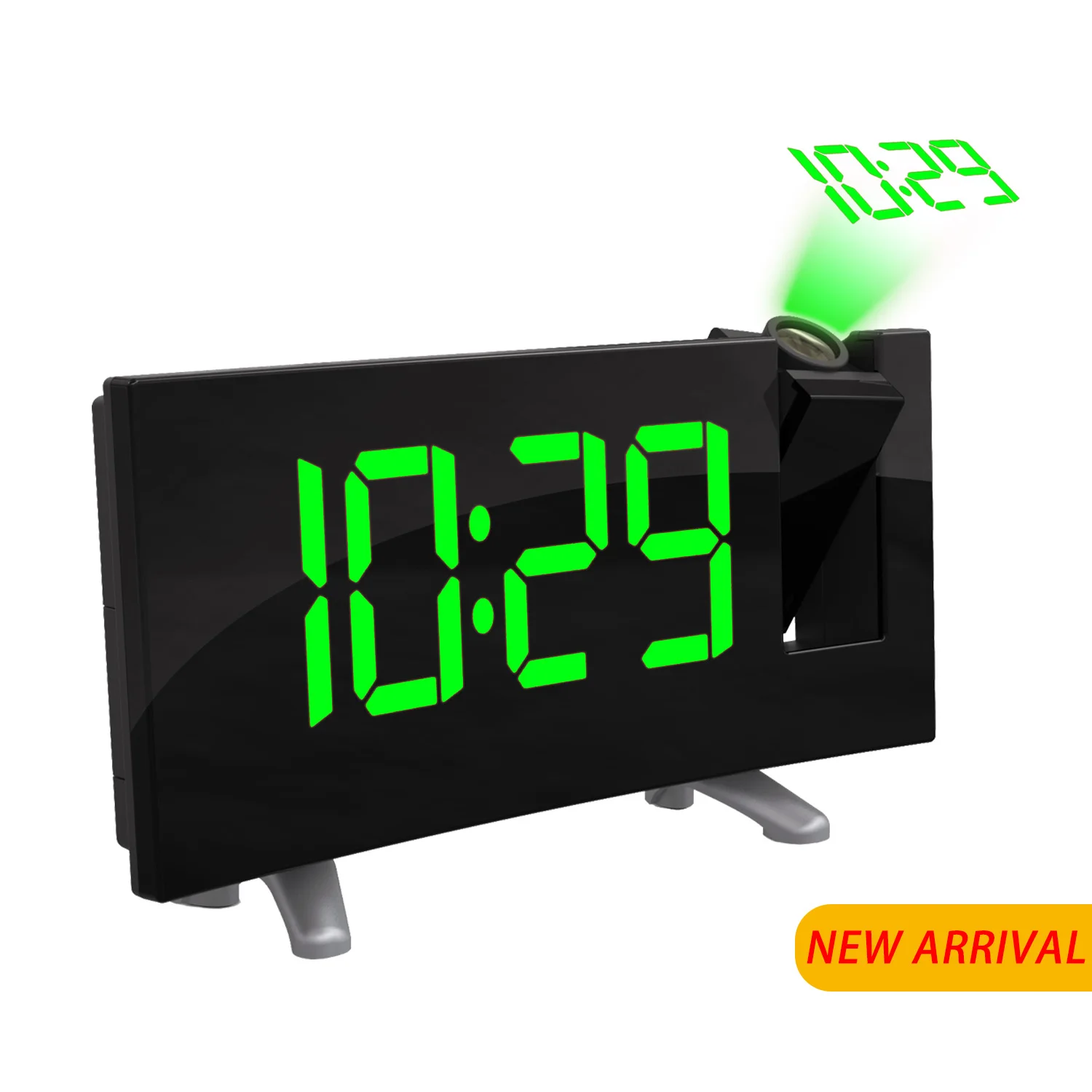 Digital Projector Radio Alarm Clock Snooze Timer LED Display Wide Curved Screen USB Charge 180 Degree Table Wall FM Radio Clock
Digital Projector Radio Alarm Clock Snooze Timer LED Display Wide Curved Screen USB Charge 180 Degree Table Wall FM Radio Clock