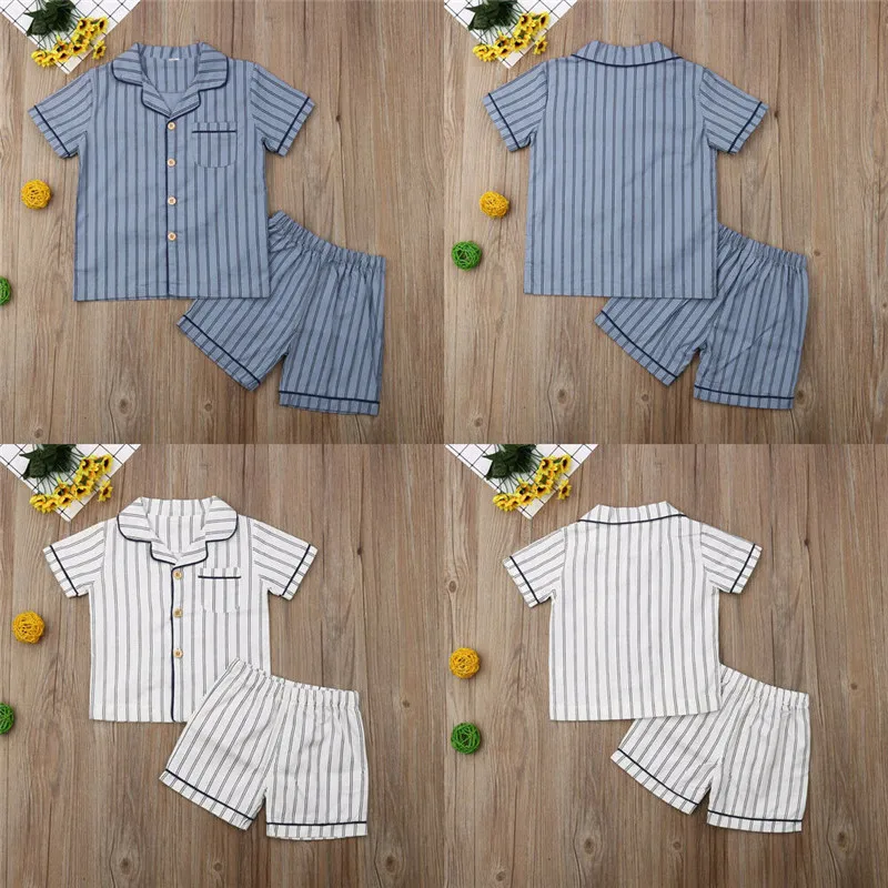 PUDCOCO Newest Kid Boys Summer Cotton Striped Pajamas Homewear Children Loungewear Sleepwear Sets Nightgown 2-7T 
PUDCOCO Newest Kid Boys Summer Cotton Striped Pajamas Homewear Children Loungewear Sleepwear Sets Nightgown 2-7T