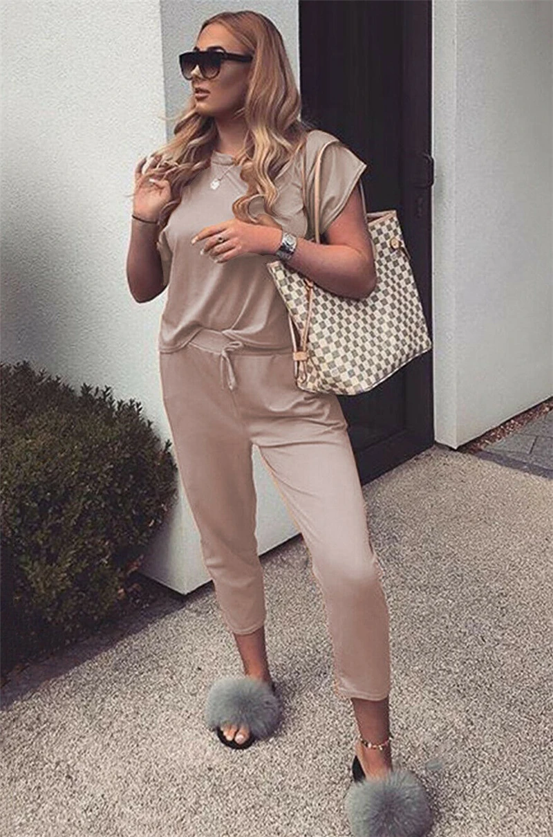 New Ladies Joggers Plain Lounge Wear Summer Women Casual Sets
New Ladies Joggers Plain Lounge Wear Summer Women Casual Sets