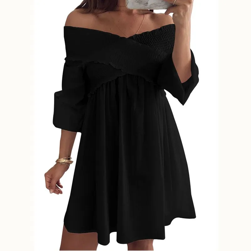 2019 Newest Style Hot Women Off Shoulder Long Sleeve Ladies Loose Evening Party Short Dress Summer
2019 Newest Style Hot Women Off Shoulder Long Sleeve Ladies Loose Evening Party Short Dress Summer