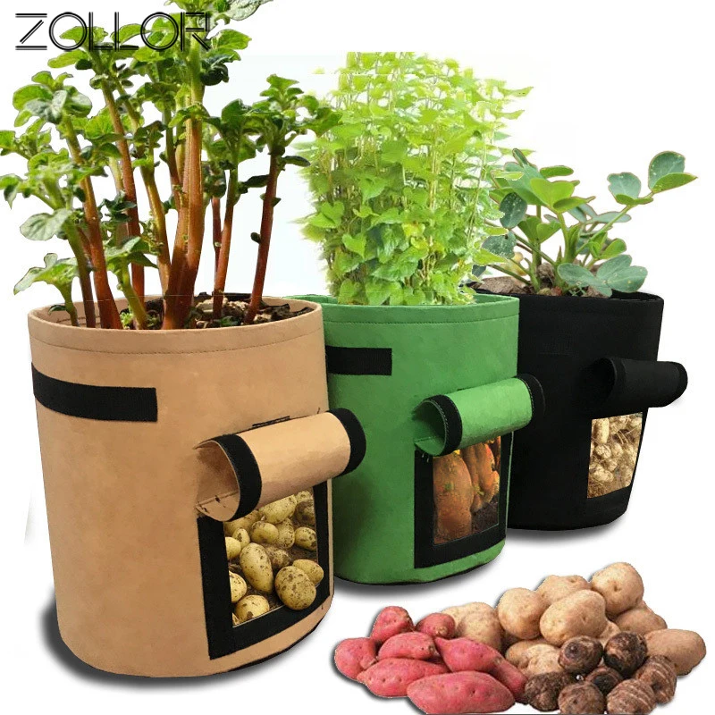 ZOLLOR Vegetable Plant Grow Bag DIY Potato Planter Non-woven fabrics Tomato Planting Container Bag Thicken Garden Pot Supplies
ZOLLOR Vegetable Plant Grow Bag DIY Potato Planter Non-woven fabrics Tomato Planting Container Bag Thicken Garden Pot Supplies