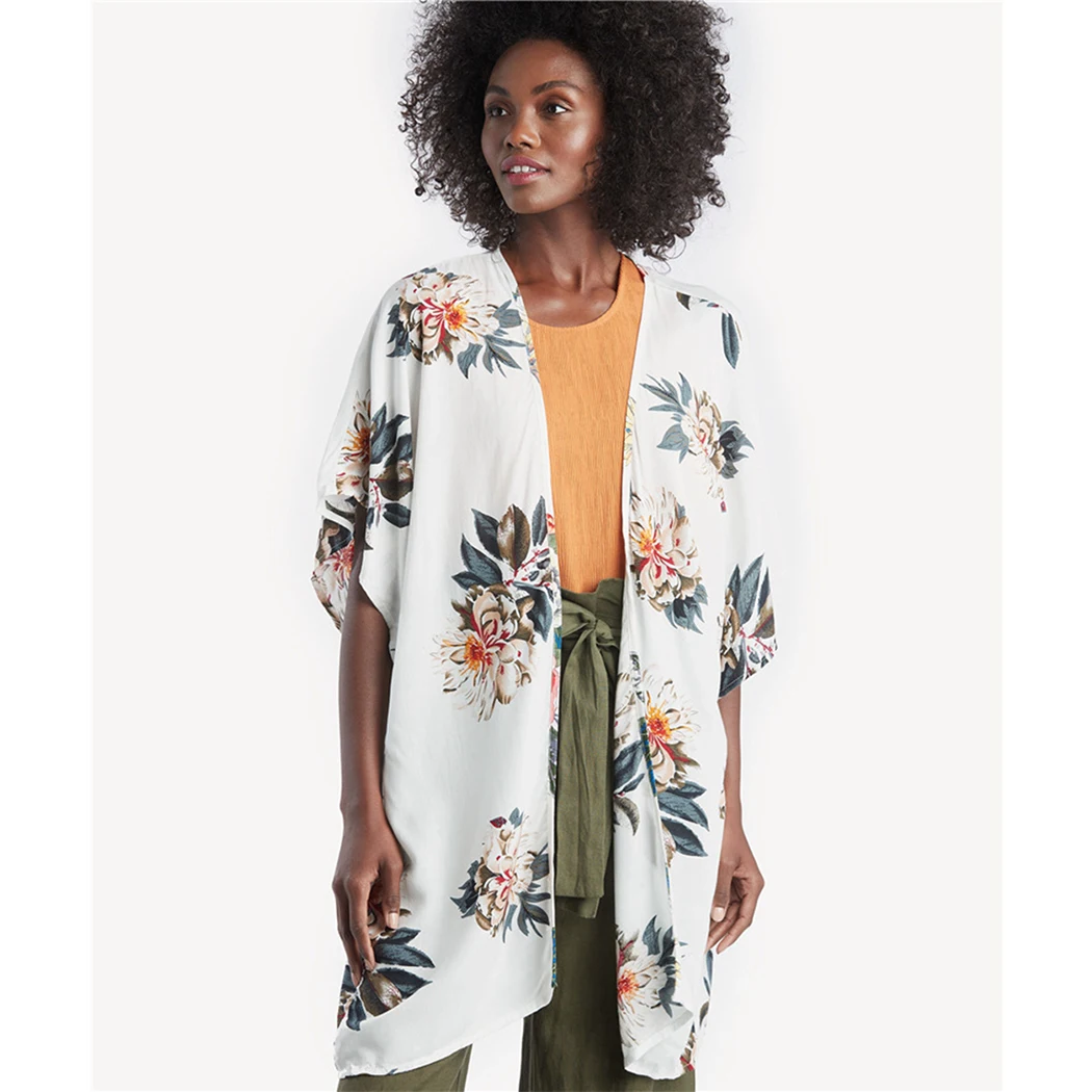 Women Floral Print Kimono Cardigan Blouse 2019 Summer Long Tops Casual Half Sleeve Loose Cover Up Shirts Boho Beach Cardigans
Women Floral Print Kimono Cardigan Blouse 2019 Summer Long Tops Casual Half Sleeve Loose Cover Up Shirts Boho Beach Cardigans