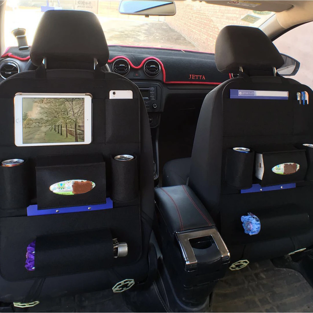 1*Felt Car Seat Organizer Kick Mat Back Seat Protector with Tissue Touch Screen Tablet Cellphone Holder for Kids Children Travel
1*Felt Car Seat Organizer Kick Mat Back Seat Protector with Tissue Touch Screen Tablet Cellphone Holder for Kids Children Travel