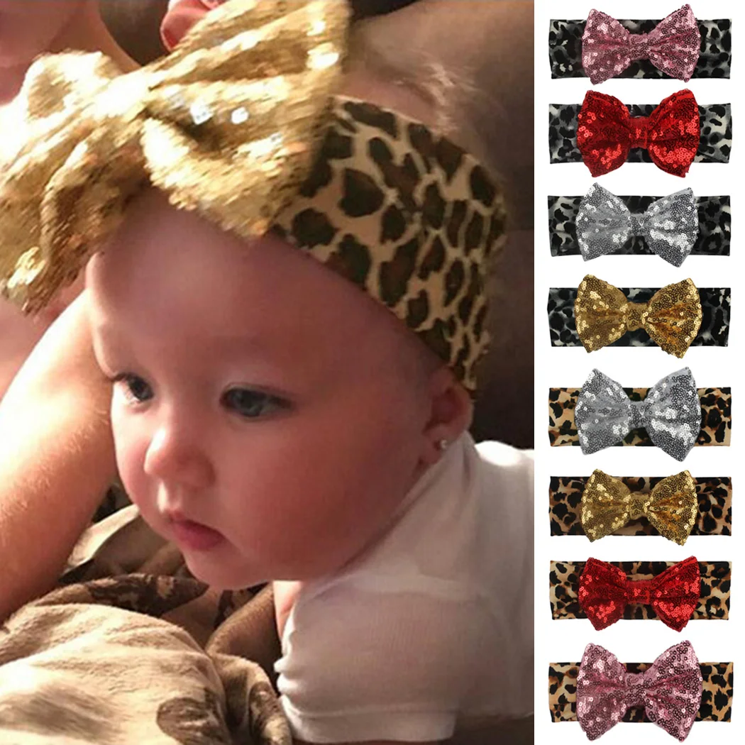 Фото Модные детские леопардовые повязки на голову аксессуары для волос милые с