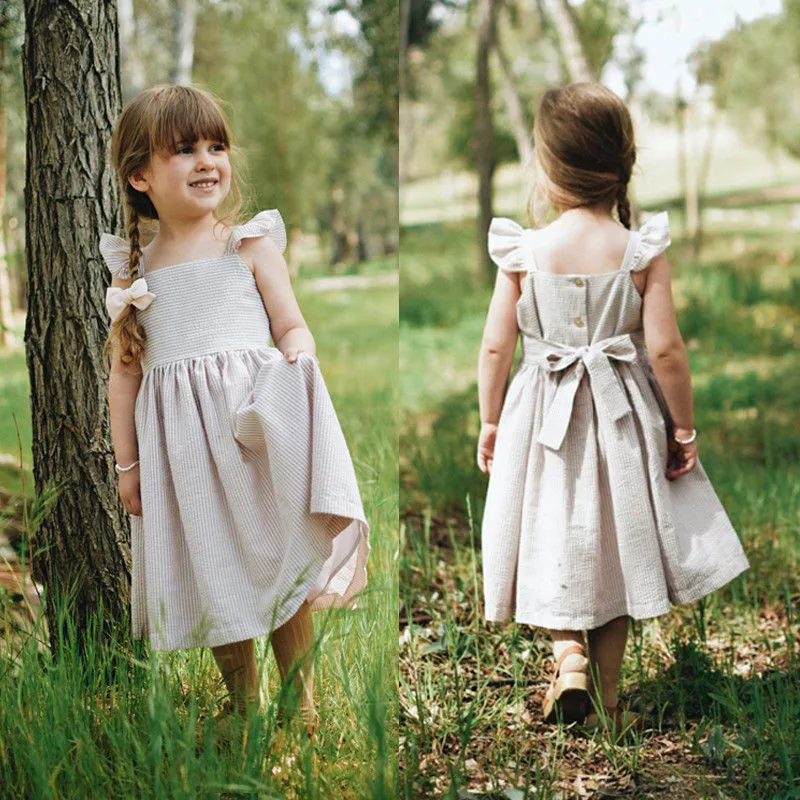 Brief Kids Baby Girl Summer Princess Tutu Dress Striped Ruffle Strap A-Line Sundress Children Girl Back Bow Belt Dresses 2-7Y
Brief Kids Baby Girl Summer Princess Tutu Dress Striped Ruffle Strap A-Line Sundress Children Girl Back Bow Belt Dresses 2-7Y