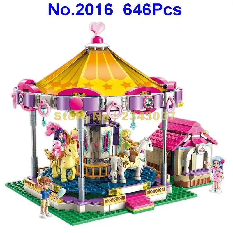2016 646pcs City Girls Friends Amusement Park Princess Fantasy Carousel Enlighten Building Blocks Toy
2016 646pcs City Girls Friends Amusement Park Princess Fantasy Carousel Enlighten Building Blocks Toy