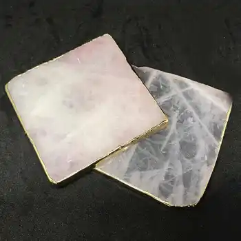 Natural Crystal Pink Coffee Coaster Cup Mats Pads Platter Quartz Clear Rose Waterproof Desktop Non-slip Pad Table Decoration
Natural Crystal Pink Coffee Coaster Cup Mats Pads Platter Quartz Clear Rose Waterproof Desktop Non-slip Pad Table Decoration