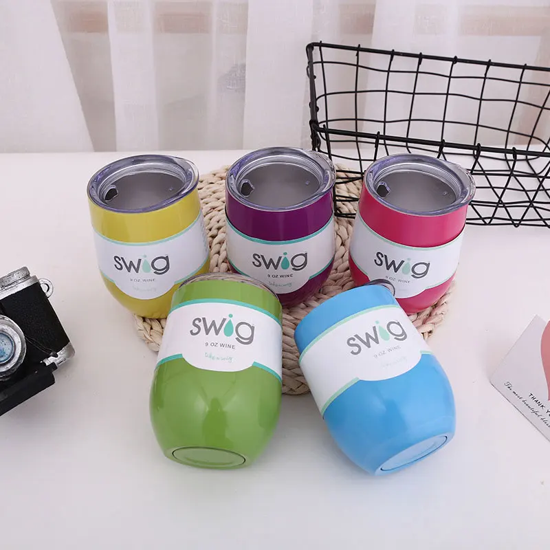 2019 New Swig Wine Cups Insulated Thermos Coffee Mug Vacuum Thermos Cup Travel Mug Swig Tumber 9OZ Egg Shaped cup Wine beer Mug
2019 New Swig Wine Cups Insulated Thermos Coffee Mug Vacuum Thermos Cup Travel Mug Swig Tumber 9OZ Egg Shaped cup Wine beer Mug