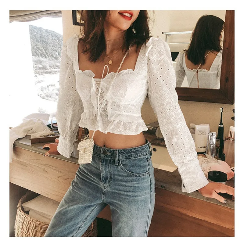 Summer 2019 New Arrival Sexy Women White Lace Tops Shorts Mini Cute Tops Elegant Slash Neck Lady Party Holiday Blouses Clothes
Summer 2019 New Arrival Sexy Women White Lace Tops Shorts Mini Cute Tops Elegant Slash Neck Lady Party Holiday Blouses Clothes