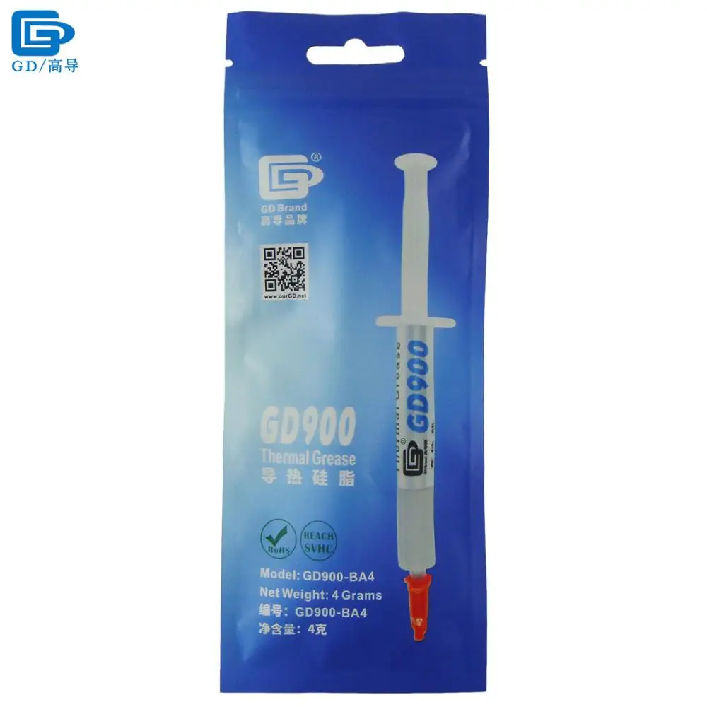 GD900 Thermal Conductive Grease Paste Silicone Plaster Heat Sink Compound High Performance Gray Net Weight 4 Grams For CPU BA4
GD900 Thermal Conductive Grease Paste Silicone Plaster Heat Sink Compound High Performance Gray Net Weight 4 Grams For CPU BA4