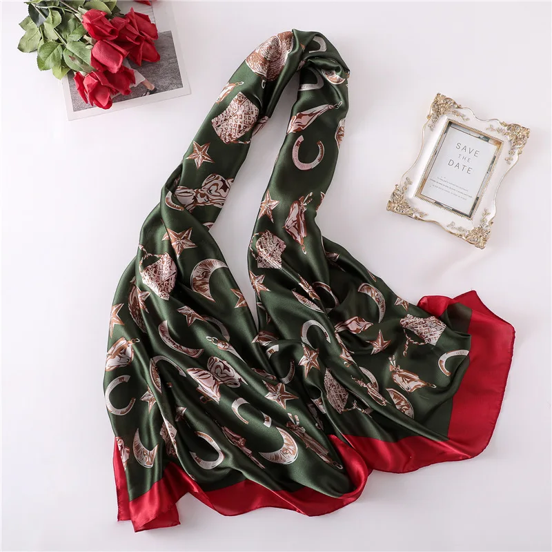 Temperament simulation silk scarf multi-function large size shawl autumn and winter scarf female
Temperament simulation silk scarf multi-function large size shawl autumn and winter scarf female