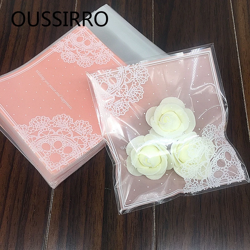 25PCS/Lot Lovely Pink Lace Gifts Bags Christmas Cookie Packaging Self-adhesive Plastic Bags Jewelry Biscuits Candy Cake Package
25PCS/Lot Lovely Pink Lace Gifts Bags Christmas Cookie Packaging Self-adhesive Plastic Bags Jewelry Biscuits Candy Cake Package