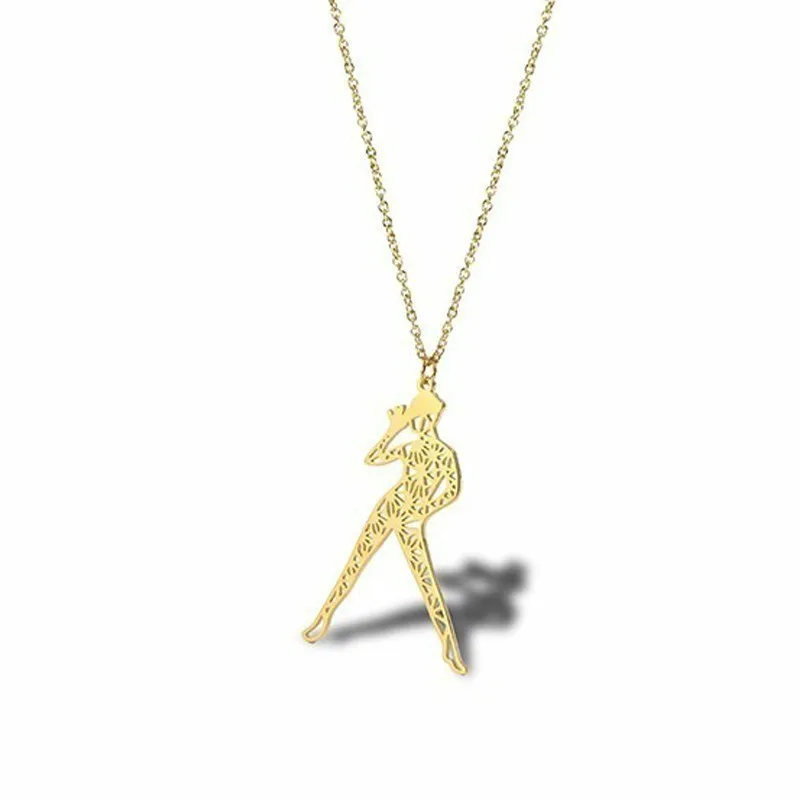Art Minimalist Stainless Steel Gold Exquisite Jazz Dancer Pendant Necklace Give Dancers A Unique Gift Post-modernity
Art Minimalist Stainless Steel Gold Exquisite Jazz Dancer Pendant Necklace Give Dancers A Unique Gift Post-modernity
