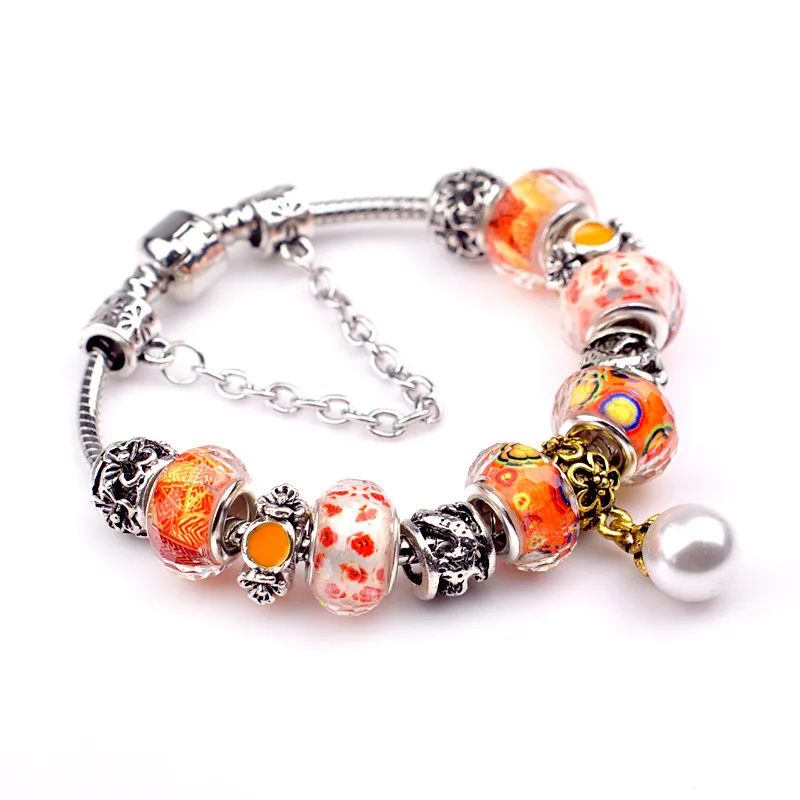 Friendship Orange Silver pandora Bracelets amp Bangles with Clasp Bead Bracelet Jewelry for Women B049
Friendship Orange Silver pandora Bracelets amp Bangles with Clasp Bead Bracelet Jewelry for Women B049