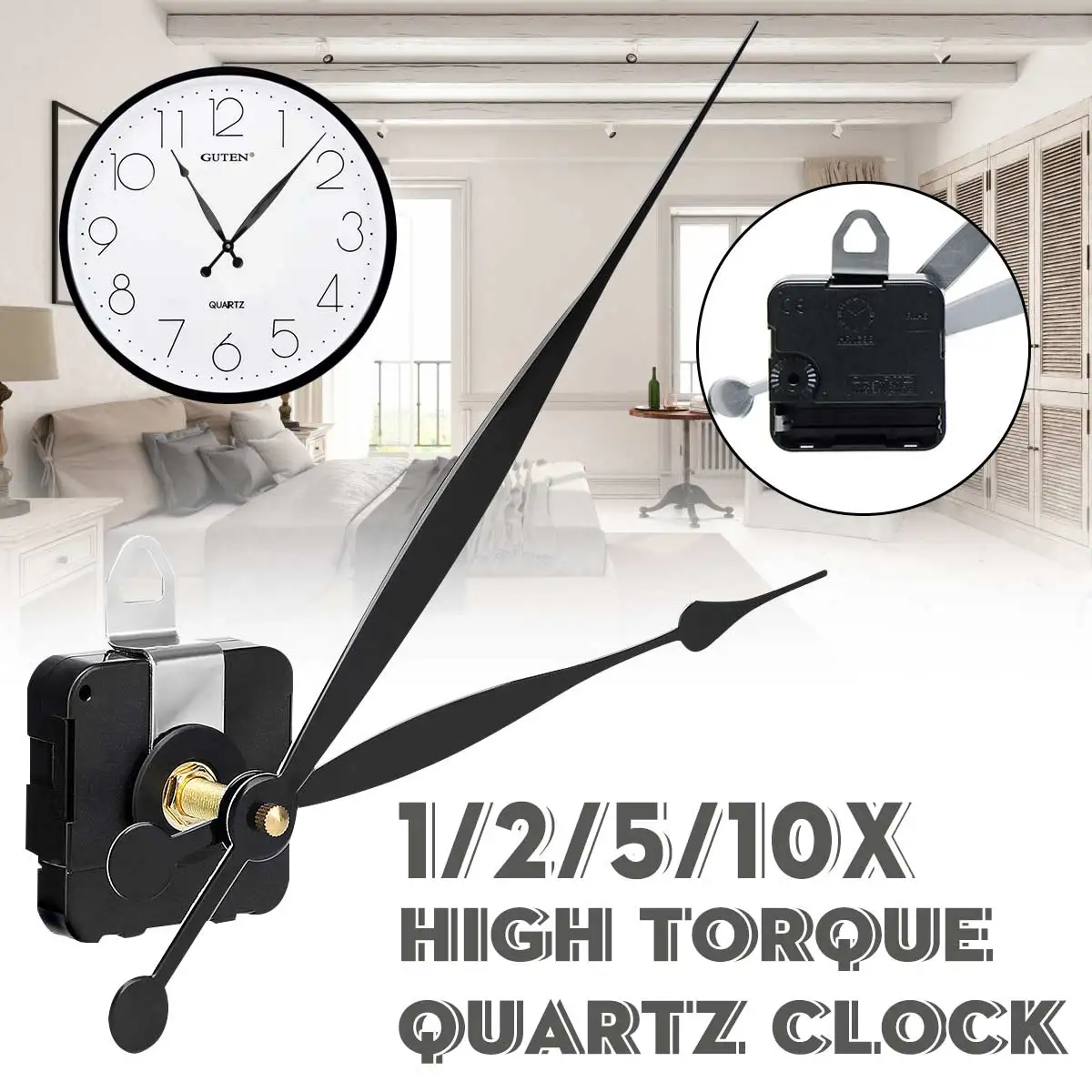 DIY High Torque Quartz For Tide Controlled Clock Movement Motor Mechanism Kit 208MM Hour Minute Hands Fitting Clock Parts
DIY High Torque Quartz For Tide Controlled Clock Movement Motor Mechanism Kit 208MM Hour Minute Hands Fitting Clock Parts