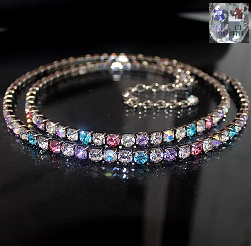 Korean Encryption color mosaic single row colored crystal waist chain wild female belly dance hip chain
Korean Encryption color mosaic single row colored crystal waist chain wild female belly dance hip chain