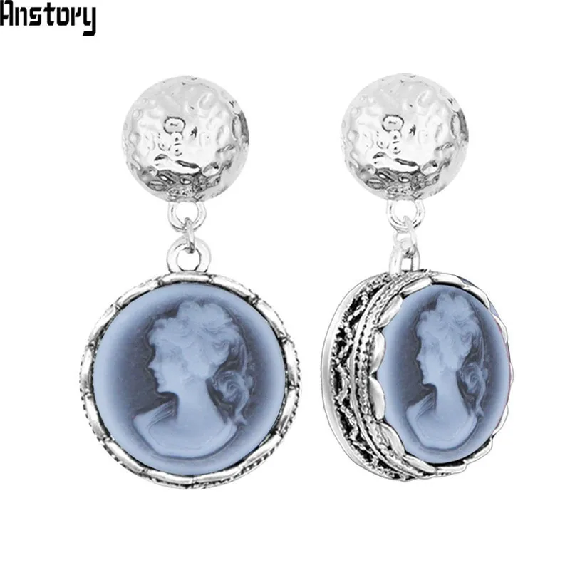 Vintage Round Lady Queen Cameo Stud Earrings Portrait Queen Head Geometric Antique Sliver Plated Jewelry for Women Girl TE516
Vintage Round Lady Queen Cameo Stud Earrings Portrait Queen Head Geometric Antique Sliver Plated Jewelry for Women Girl TE516