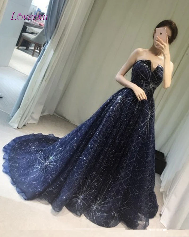 Loverxu Real Photo Sexy V Design Long Royal Blue Evening Dresses 2019 Strapless Sequined Party Gown Vestido De Festa Plus Size
Loverxu Real Photo Sexy V Design Long Royal Blue Evening Dresses 2019 Strapless Sequined Party Gown Vestido De Festa Plus Size