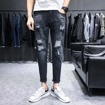 Spring New Jeans Men Stretch Slim Fashion Wash Casual Tear Hole Denim Pants Man Streetwear Hip Hop Cowboy Trousers Male Clothes
Spring New Jeans Men Stretch Slim Fashion Wash Casual Tear Hole Denim Pants Man Streetwear Hip Hop Cowboy Trousers Male Clothes