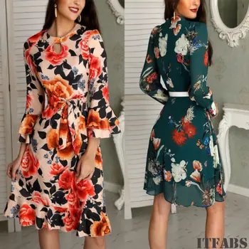 Autumn Fashion Women Floral Chiffon Long Sleeve Bandage Casual Party Vintage Boho Printed Mini New
Autumn Fashion Women Floral Chiffon Long Sleeve Bandage Casual Party Vintage Boho Printed Mini New