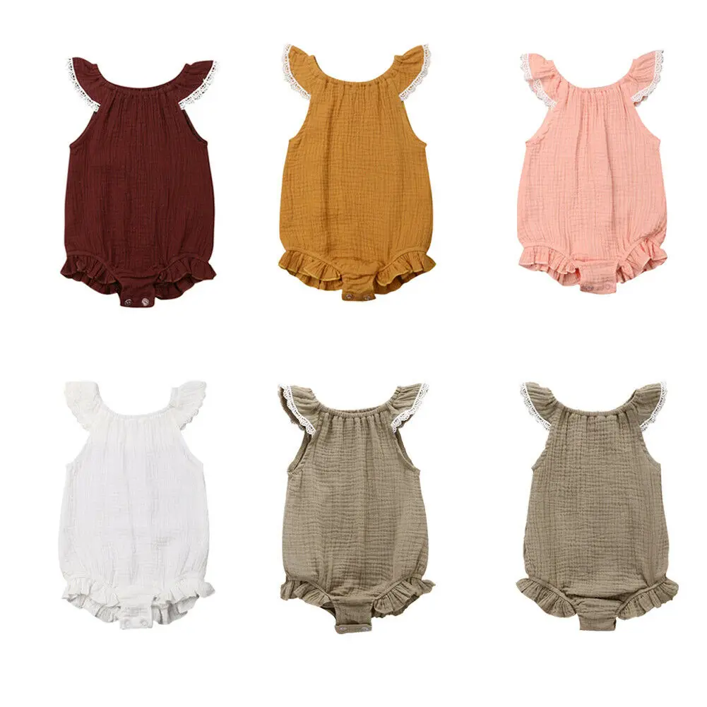 Summer New Sweet Newborn Baby Girls Ruffle Solid Romper Bodysuit Jumpsuit Clothes Outfits Set Soft
Summer New Sweet Newborn Baby Girls Ruffle Solid Romper Bodysuit Jumpsuit Clothes Outfits Set Soft