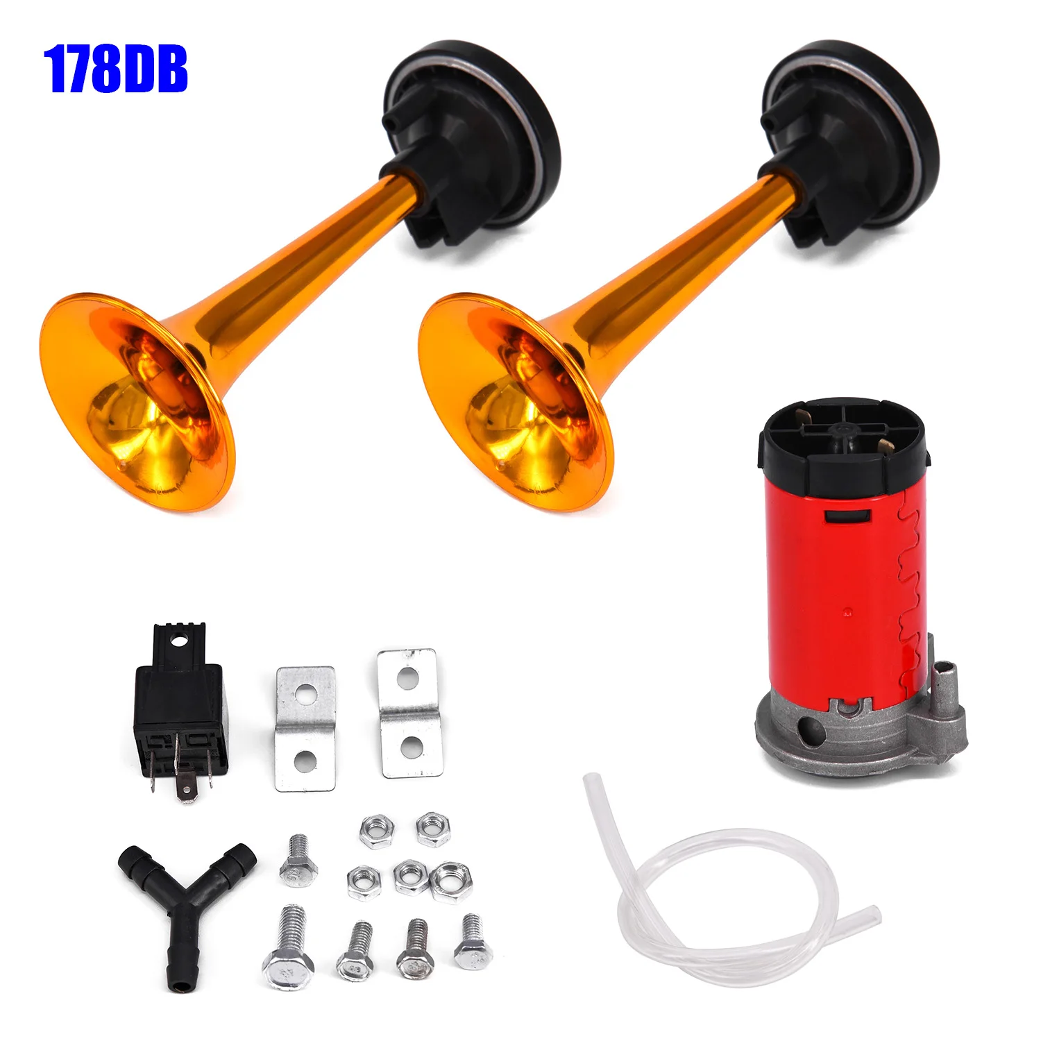 12 V 178dB полезный Воздушный Рог двойной труба компрессор запасные для автомобиля