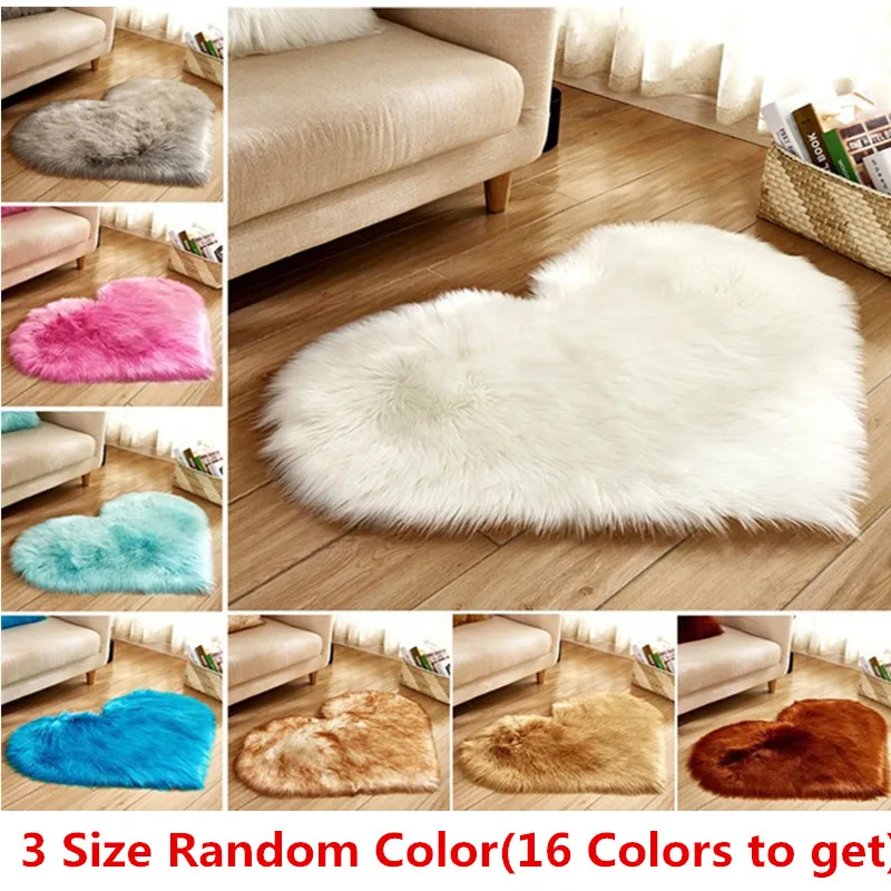 2018 New Love Heart Rugs Artificial Wool Sheepskin Hairy Carpet Faux Floor Mat Fur Plain Fluffy Soft Area Rug Tapetes Colorful
2018 New Love Heart Rugs Artificial Wool Sheepskin Hairy Carpet Faux Floor Mat Fur Plain Fluffy Soft Area Rug Tapetes Colorful