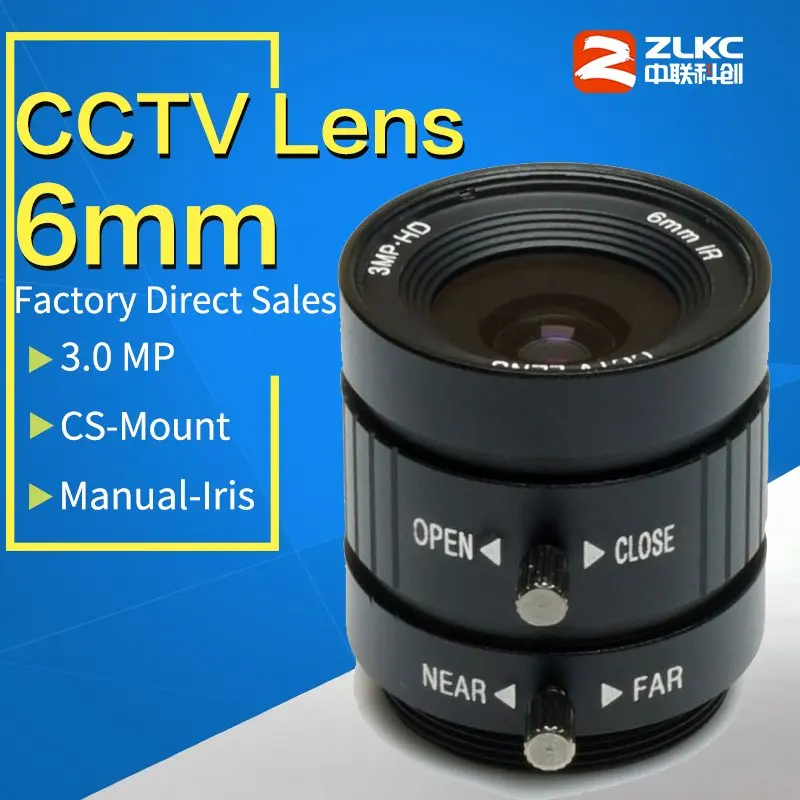3.0Mega Pixel,CS Mount 6mm Lens Industrial Lens with 1/2" format & Manual Iris FA / Machine Vision fixed focal length lenses
3.0Mega Pixel,CS Mount 6mm Lens Industrial Lens with 1/2" format & Manual Iris FA / Machine Vision fixed focal length lenses