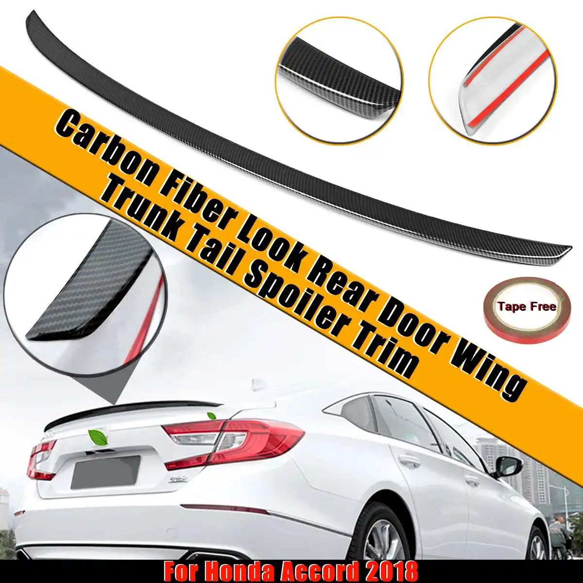ABS Plastic Material Carbon Fiber Color Look Rear Door Wing Trunk Tail Lip Spoiler Trim For Honda for Accord 2018 Auto Parts
ABS Plastic Material Carbon Fiber Color Look Rear Door Wing Trunk Tail Lip Spoiler Trim For Honda for Accord 2018 Auto Parts