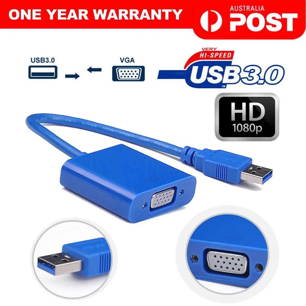 

USB 3.0 to VGA Multi-display Adapter Converter External Video Graphic Card For Win 7 Win 8 laptop DVD player tablets
